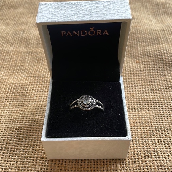 Pandora Sterling silver Sparkling Double Halo Ring 
Size 9 - Picture 10 of 14